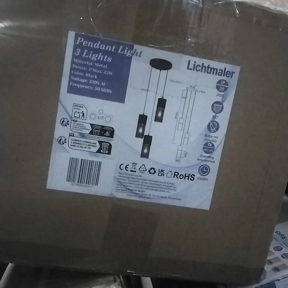 BOXED LITCHTMALER PENDANT LIGHT 3 LIGHTS