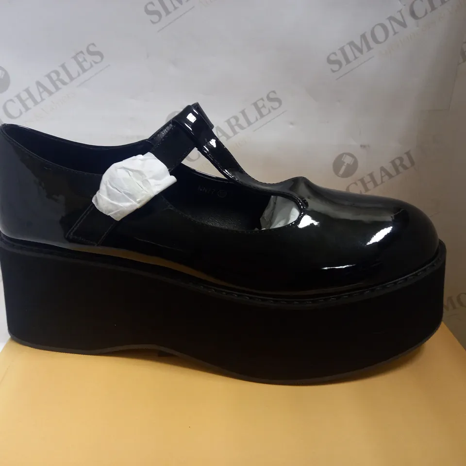 KOI VEGAN MORENO BLACK PLATFORM MARY JANES - SIZE 10 