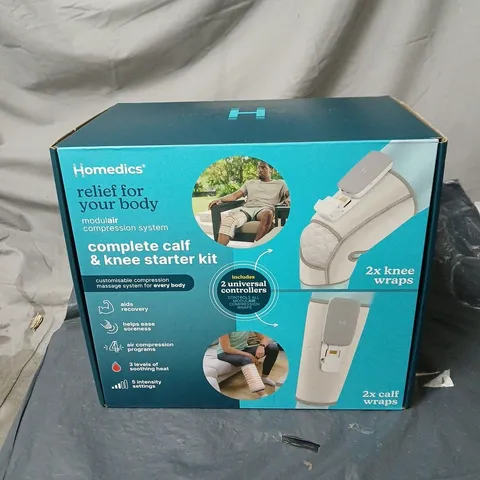 HOMEDICS MODULAIR COMPRESSION SYSTEM COMPLETE CALF AND KNEE STARTER KIT BOXED