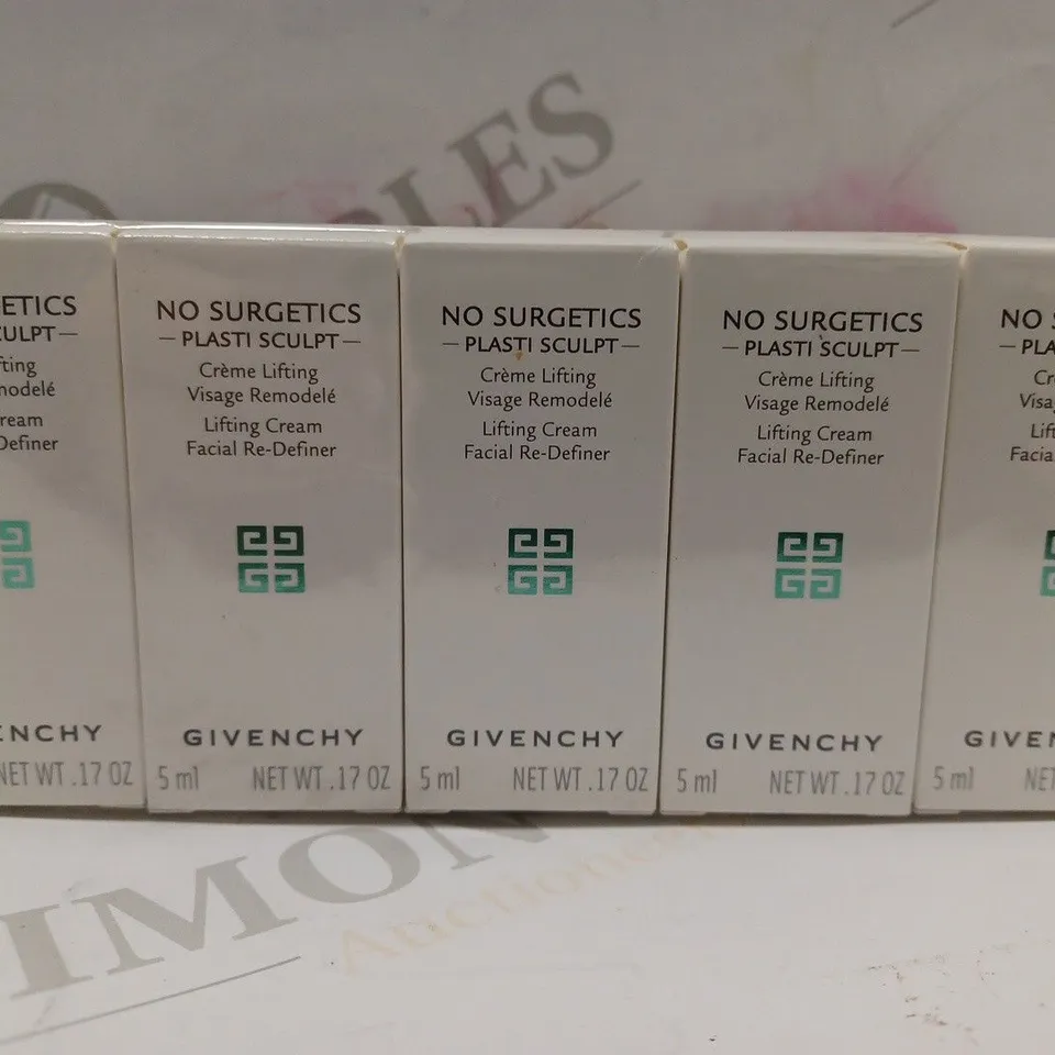 BOX OF APPROX 10 X 5ML GIVENCHY NO SURGETICS LIFTING CREAM FACIAL RE-DEFINER 