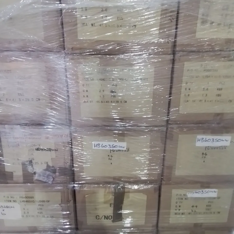 PALLET OF APPROXIMATELY 36 EMCOLITE LIGHT SHADES IN WHITE & BLUE 