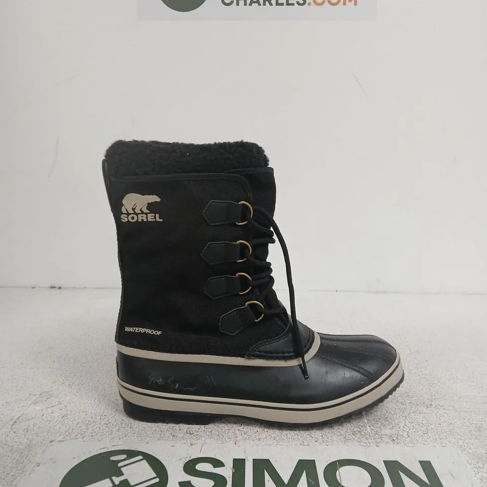 SOREL NM3487-011 MEN'S WINTER BOOT – UK 10 (US 11) – BLACK, WATERPROOF, FUR-LINED