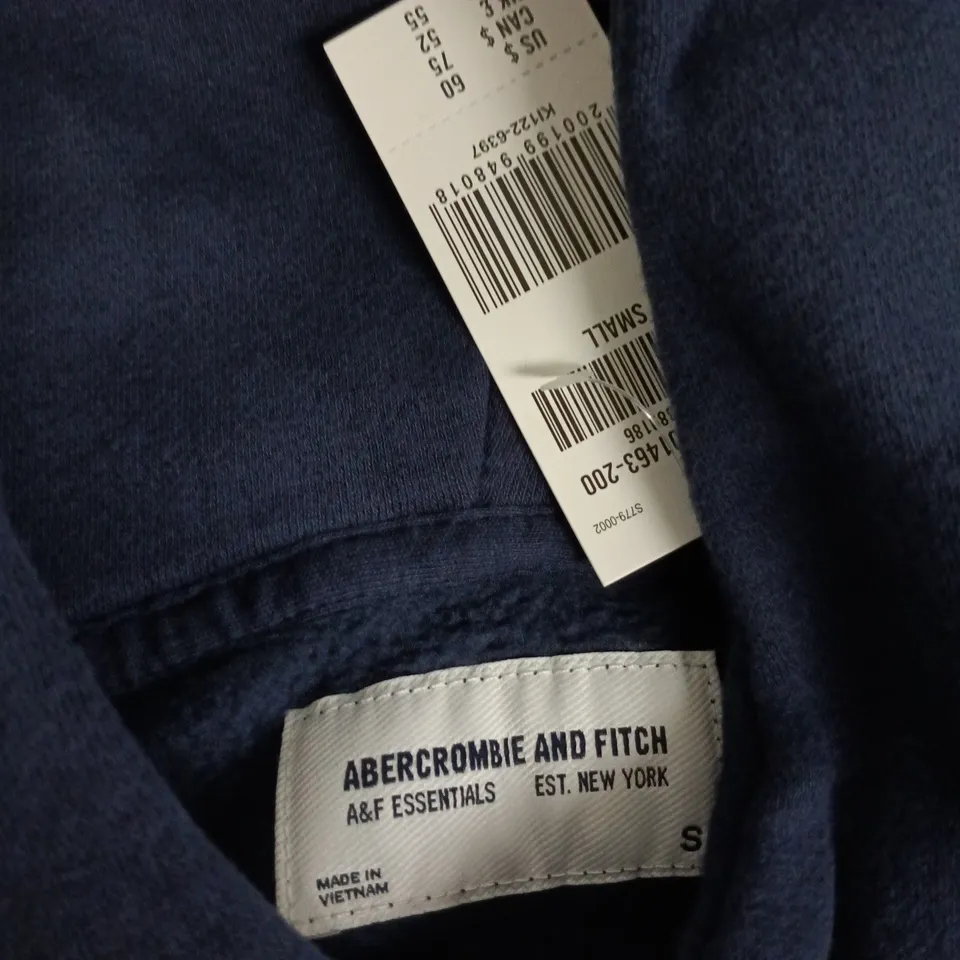 ABERCROMBIE & FITCH NAVY HOODIE – A&F ESSENTIALS – SIZE S