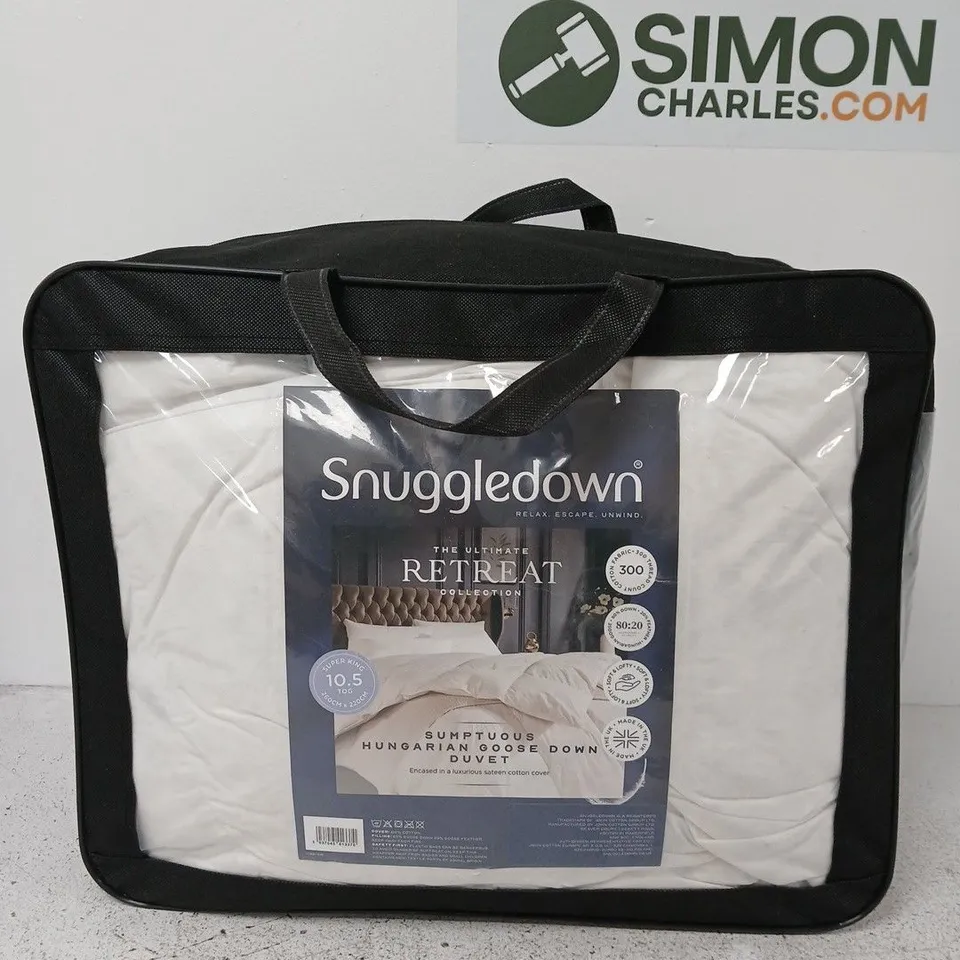 SNUGGEDOWN THE ULTIMATE RETREAT DOWN DUVET – HUNGARIAN GOOSE DOWN, 10.5 TOG - SUPERKING