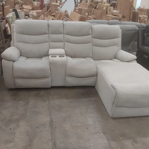 AVON CHAISE MANUAL RECLINER LINEN SOFA GREY