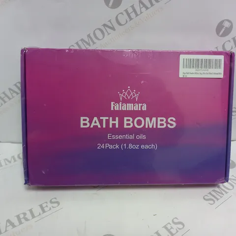 BOXED AND SEALED FAFAMARA BATH BOMBS ESSENTIAL OILS 24 PACK