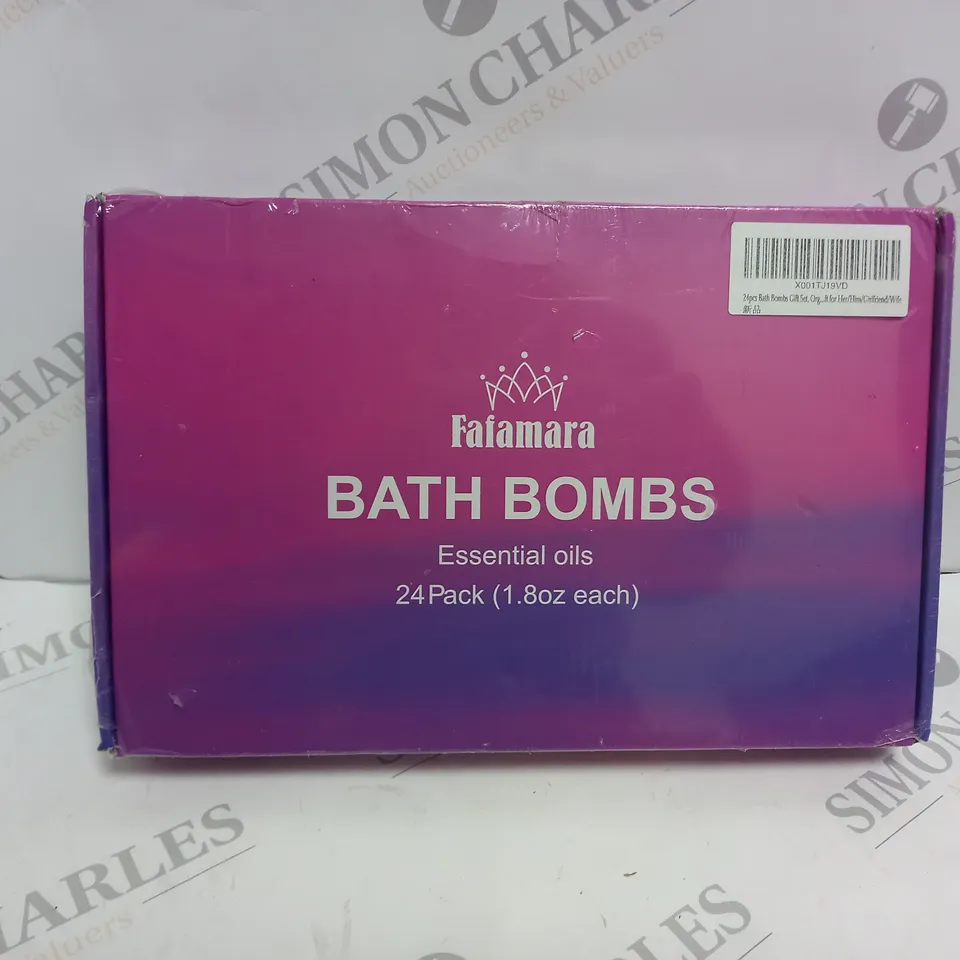 BOXED AND SEALED FAFAMARA BATH BOMBS ESSENTIAL OILS 24 PACK 