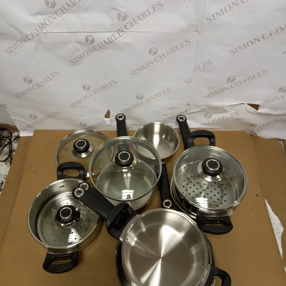 MORPHY RICHARDS 8 PIECE PAN SET