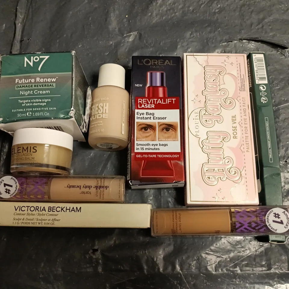 LOT OF 9 ASSORTED MAKE UP ITEMS TO INCUDE ELEMIS, PLOUISE AND LOREAL