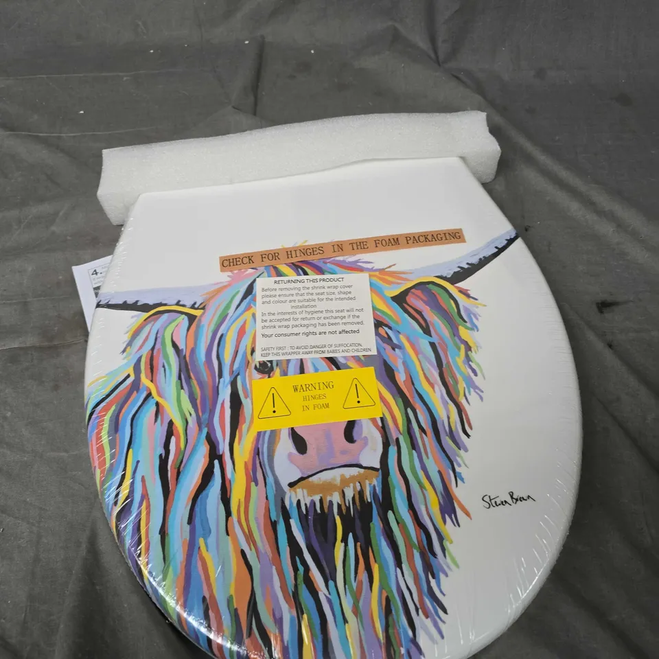 BOXED CROYDEX FLEXI FIX ANGUS MCCOO TOILET SEAT 