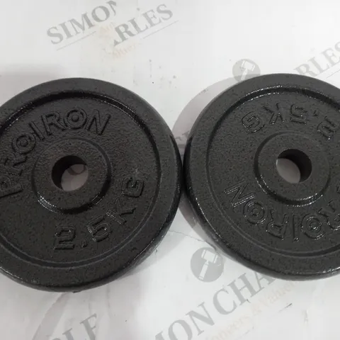 PAIR OF PROIRON 2.5KG PLATES