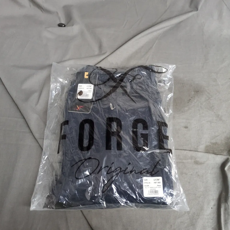 FORGE ORIGINAL TALL FIT MEN'S CUFF HEM JOGGERS - NAVY, SIZE LT/36