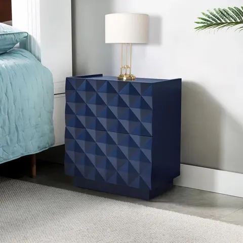 BOXED BELLEWOOD 2 - DRAWER NIGHTSTAND WITH BUILT-IN OUTLETS