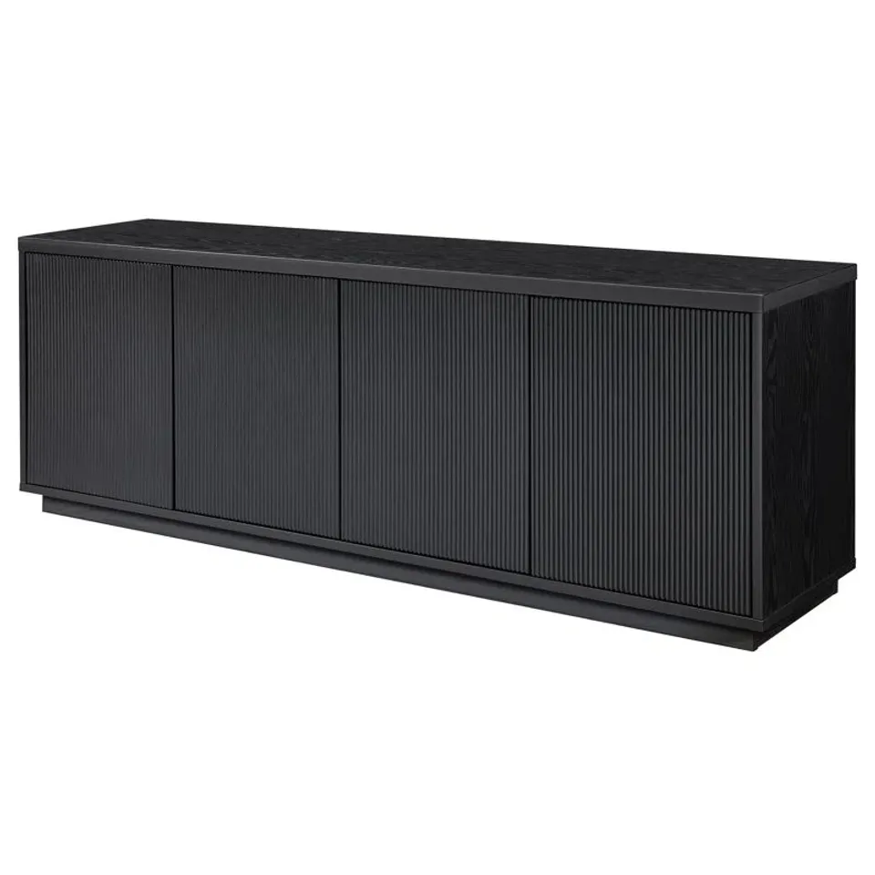 BOXED TV CONSOLE IN BLACK GRAIN FINISH (1 BOX)