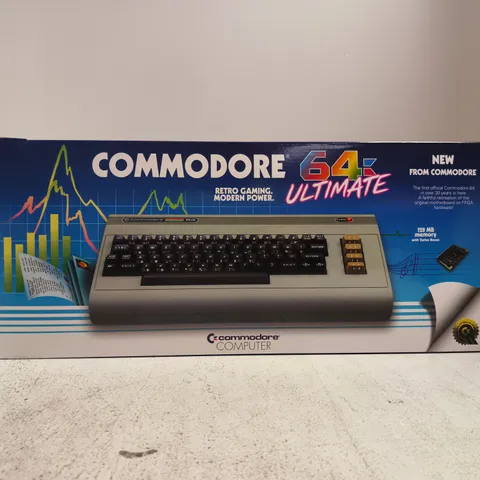 COMMODORE 64 ULTIMATE FOUNDERS EDITION BUNDLE β KEYBOARD, 12V ADAPTOR, I REBOOTED TβSHIRT, CERTIFICATE & ACCESSORIES