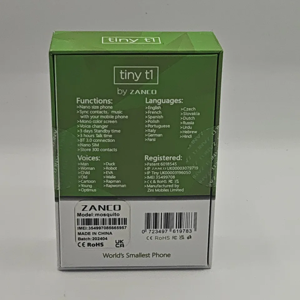 SEALED ZANCO TINY T1 MOSQUITO TINY MOBILE PHONE