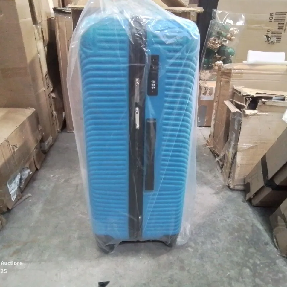 BOXED NEO ELECTRIC BLUE HARD SHELL LUGGAGE SUITCASE