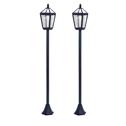 LUXFORM SET OF 2 1.3M SOLAR VINTAGE LAMPOSTS