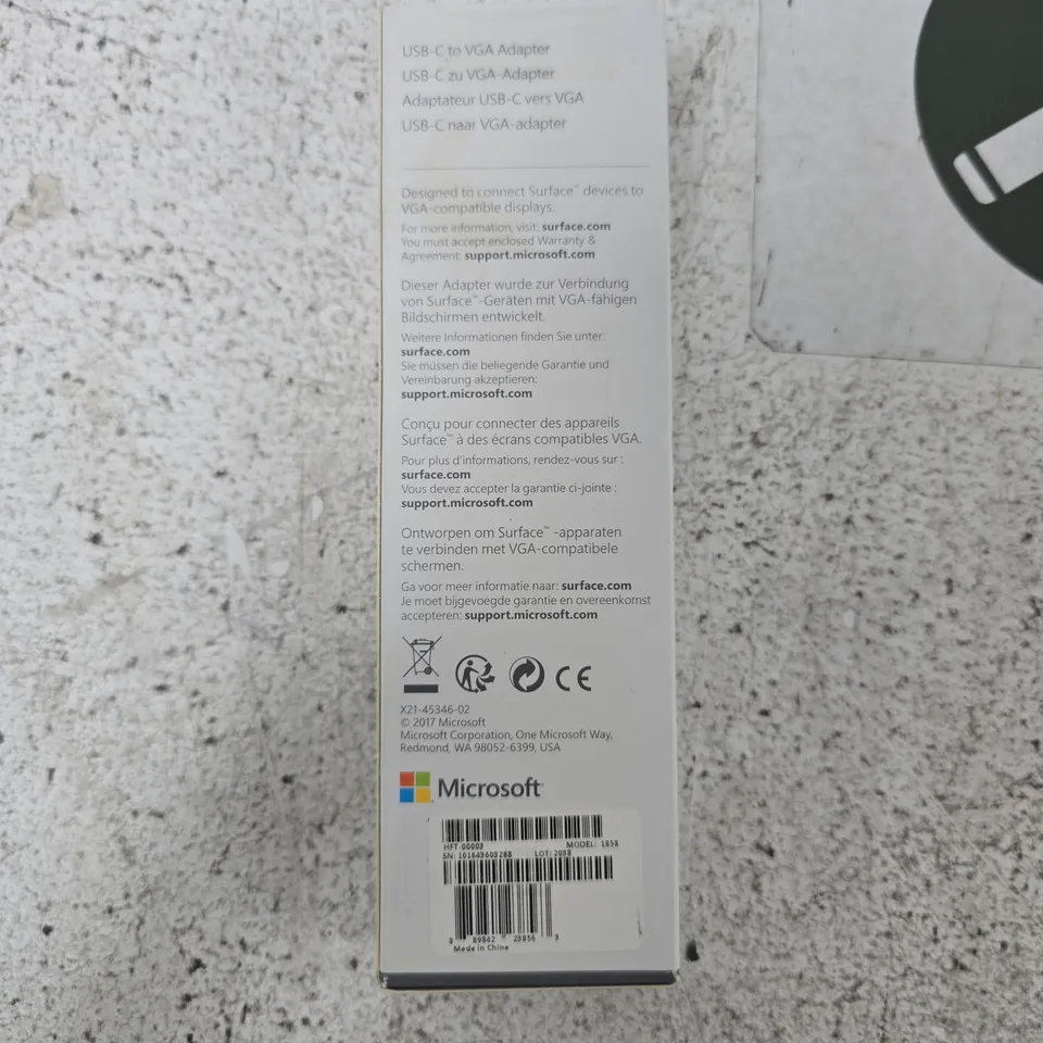 MICROSOFT SURFACE USB-C TO VGA ADAPTER