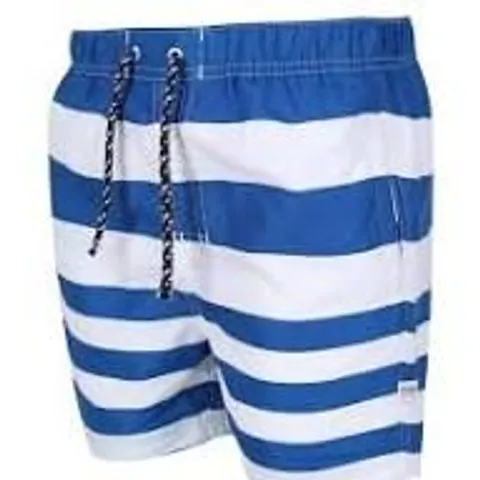 REGATTA SKANDER II LAPIS BLUE STRIPE SHORTS SIZE 7-8 YEARS