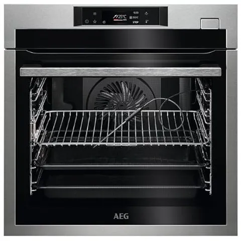 AEG 8000 STEAMBOOST BUILT IN OVEN BSE782380M, 70L CAPACITY, STEAMIFY, FOOD SENSOR, MULTILEVEL COOKING, LED TOUCH DISPLAY, ANTIFINGERPRINT COATING, CHILD LOCK, STAINLESS STEEL