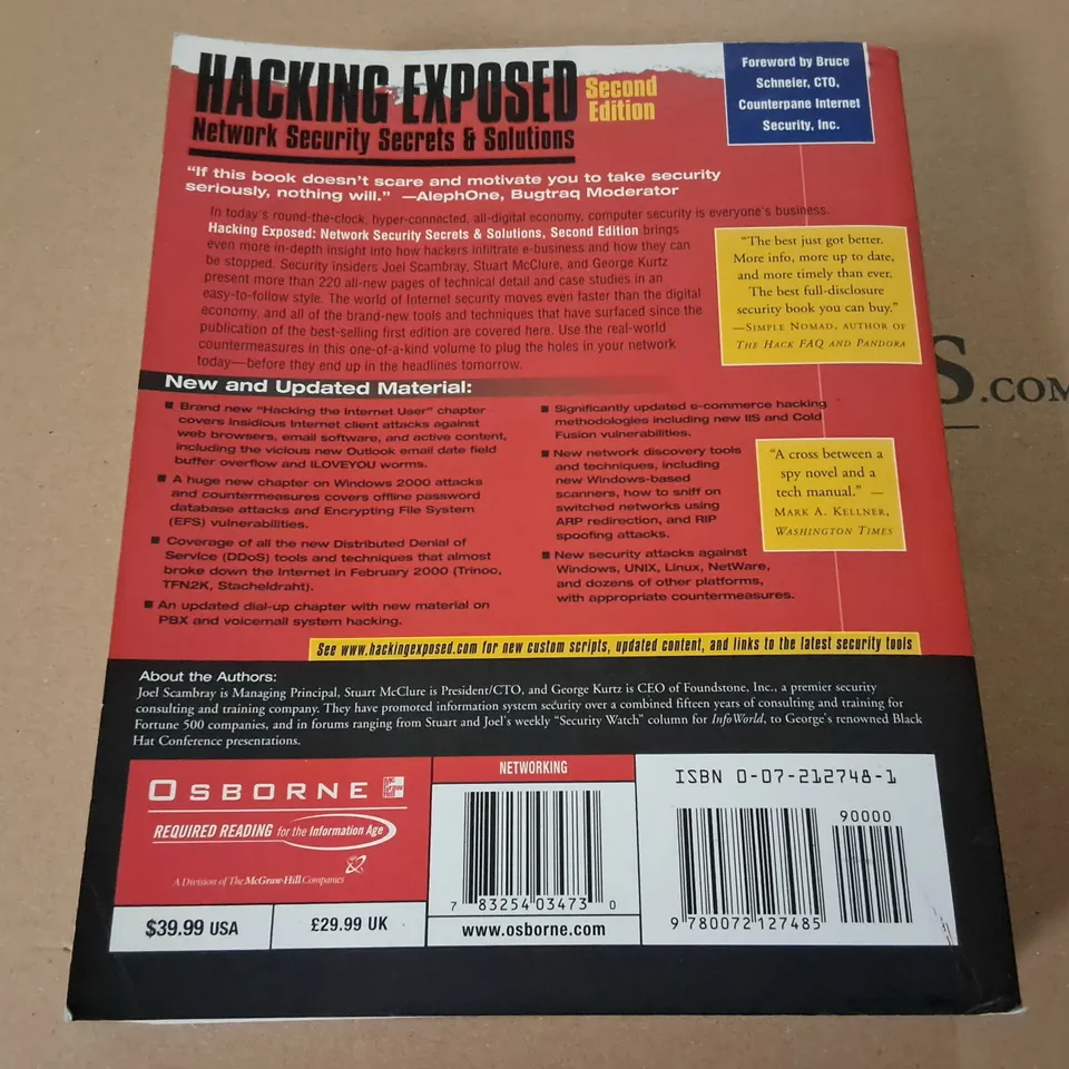 HACKING EXPOSED SECOND EDITION 
