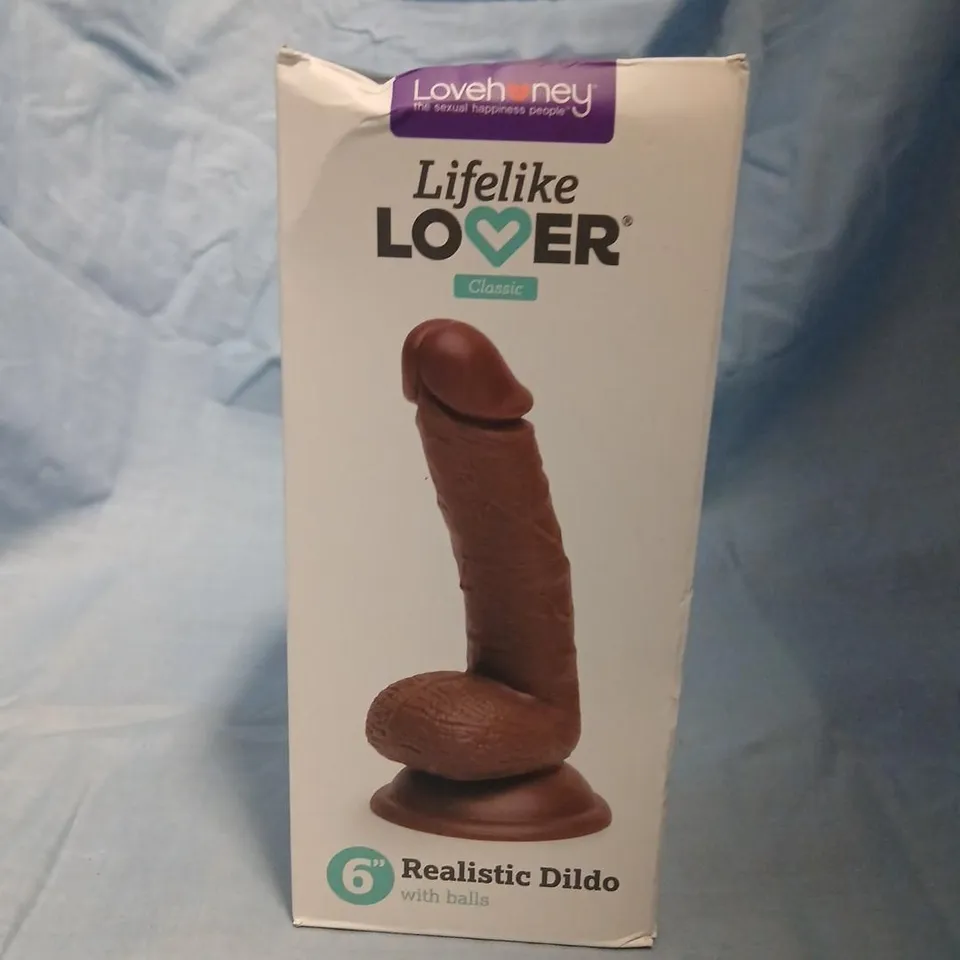 LOVEHONEY LIFELIKE LOVER CLASSIC 6" REALISTIC DILDO WITH BALLS