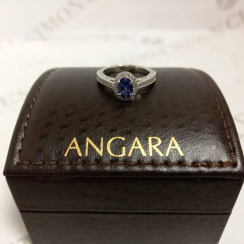ANGARA SAPPHIRE STYLE STONE SHOULDER DETAIL RING