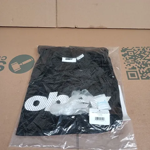 OBEY PRACTICE JERSEY SHORT SLEEVE BLACK MEDIUM BAGGED TAGGED
