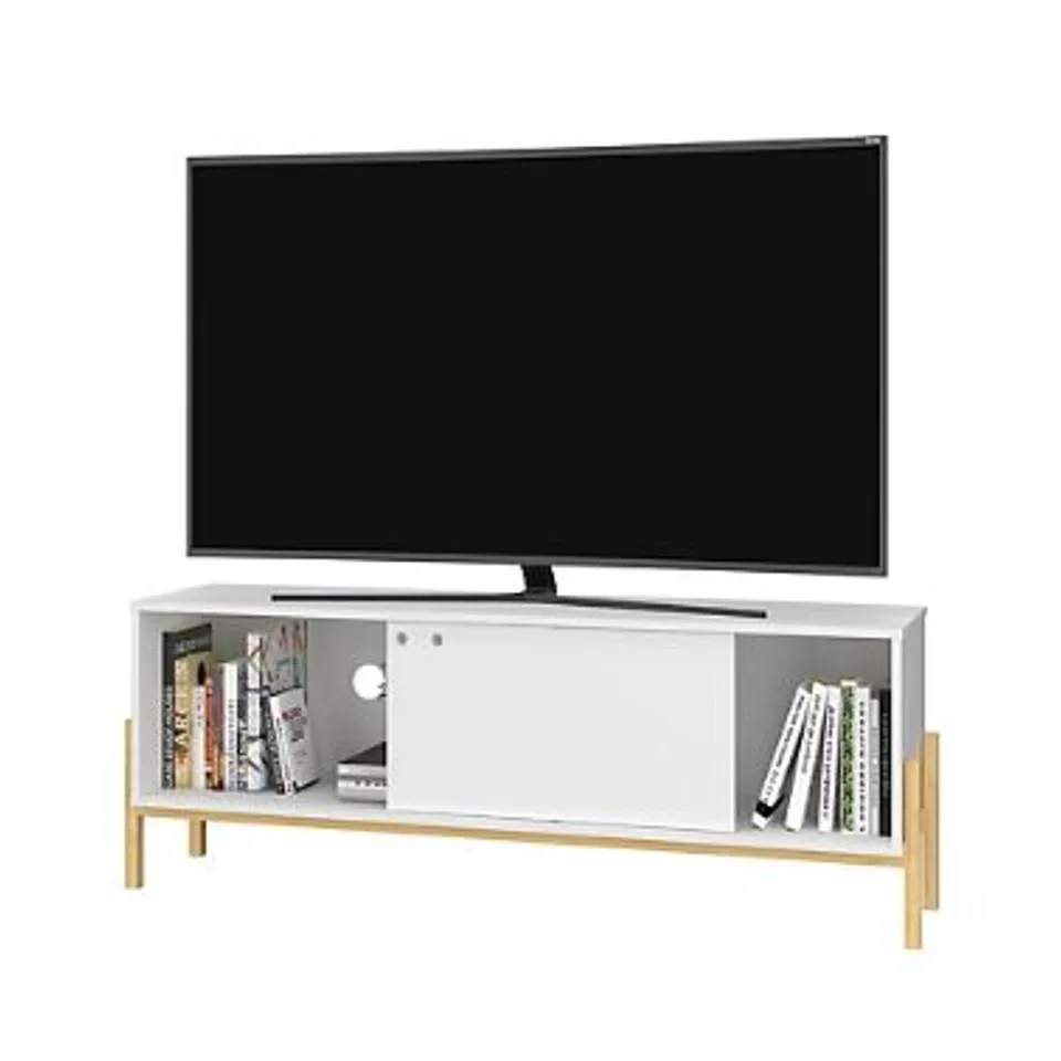 BRAND NEW BOXED OUT & OUT PHOENIX WHITE TV UNIT - 140CM