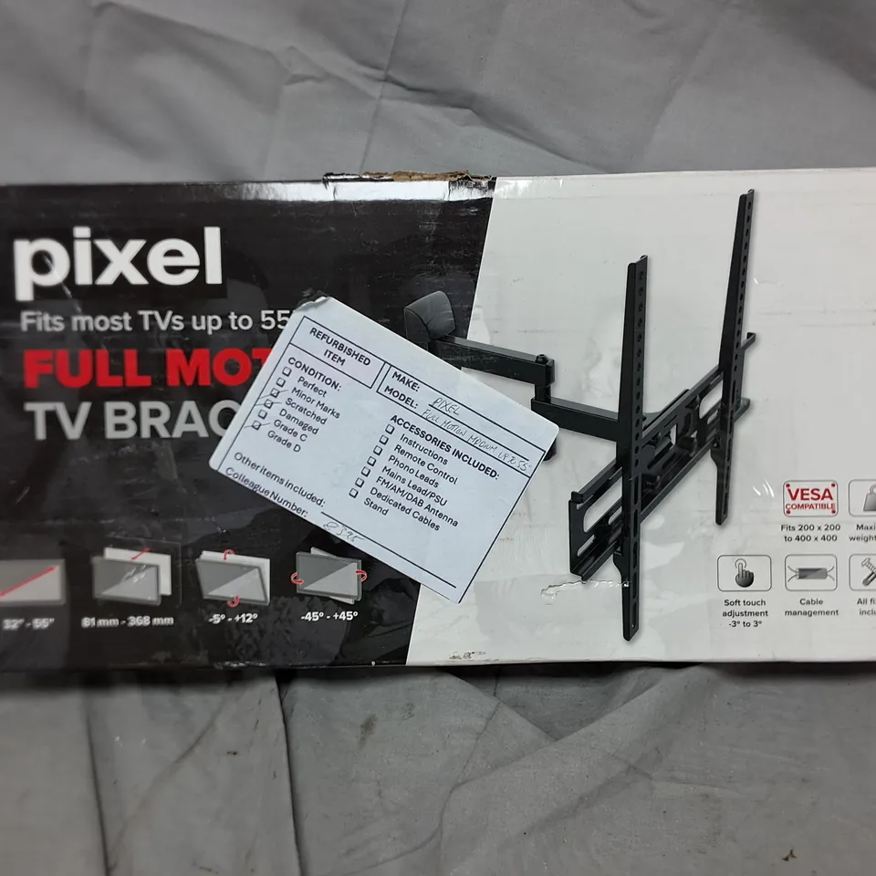 PIXEL FULL MOTION TV BRACKET FOR UP TO 55"