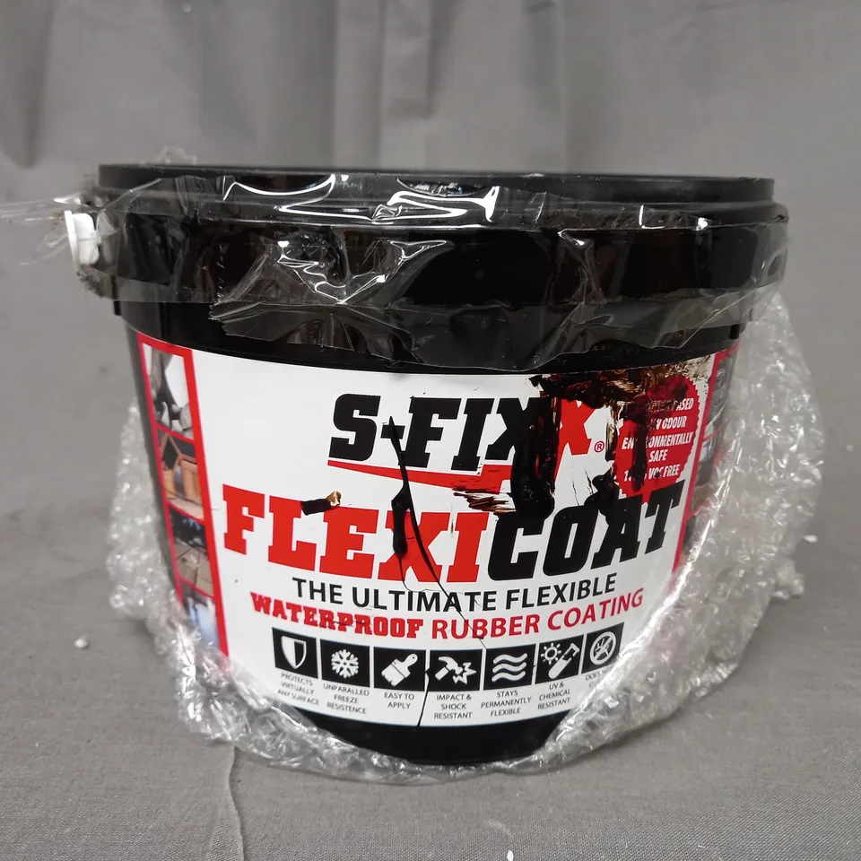 BOXED TUB OF APPROX 2KG SFIXX FLEXI COAT LIQUID RUBBER