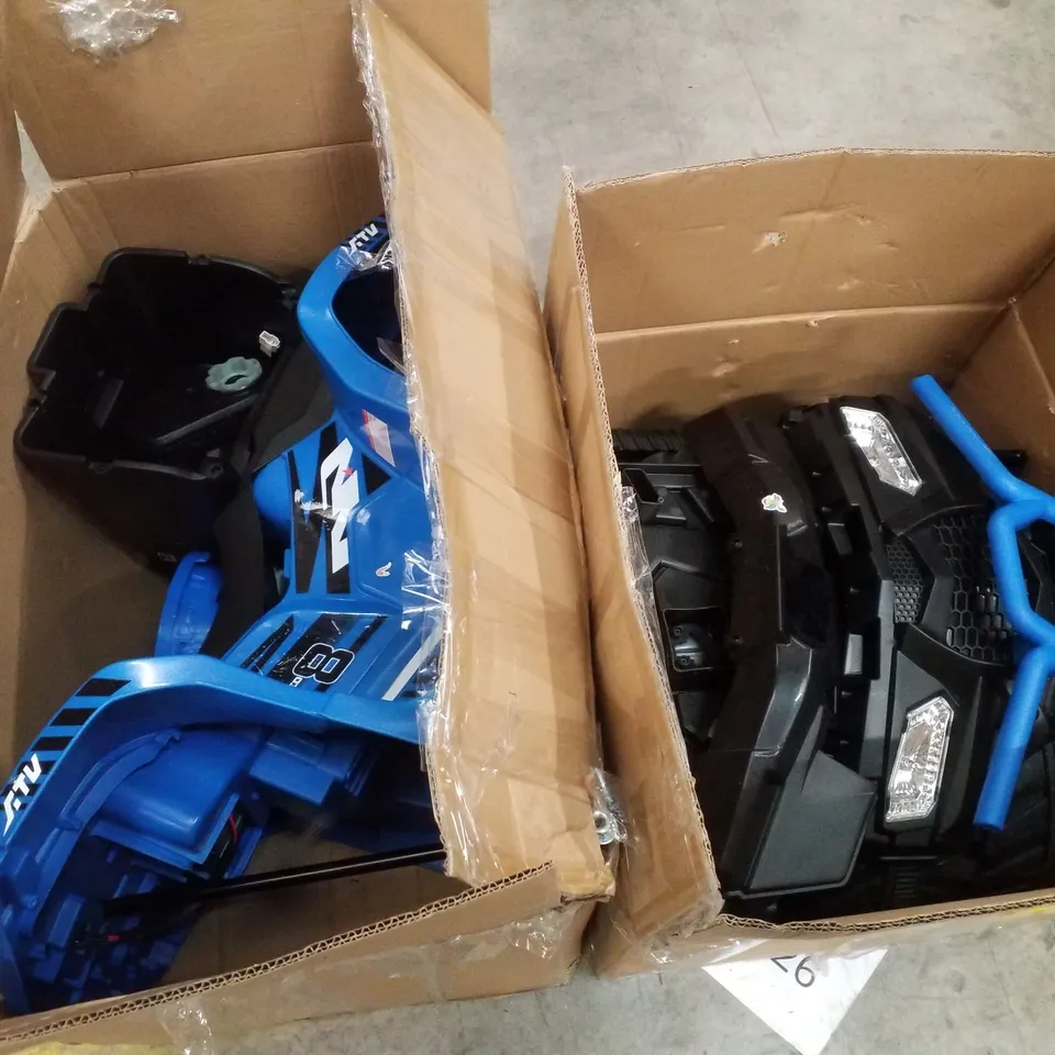 BOXED COSTWAY 24V RIDE-ON ATV TOY CAR WITH LED LIGHTS AND WIRELESS CONNECTION (2 BOXES)