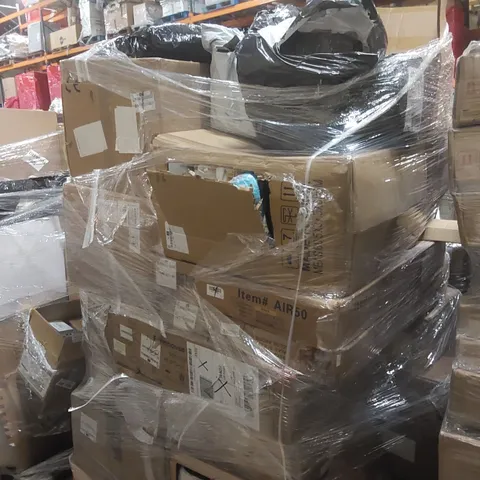 PALLET OF ASSORTED ITEMS INCLUDING: CHAIR, FENCE, FARMHOUSE TABLE ECT