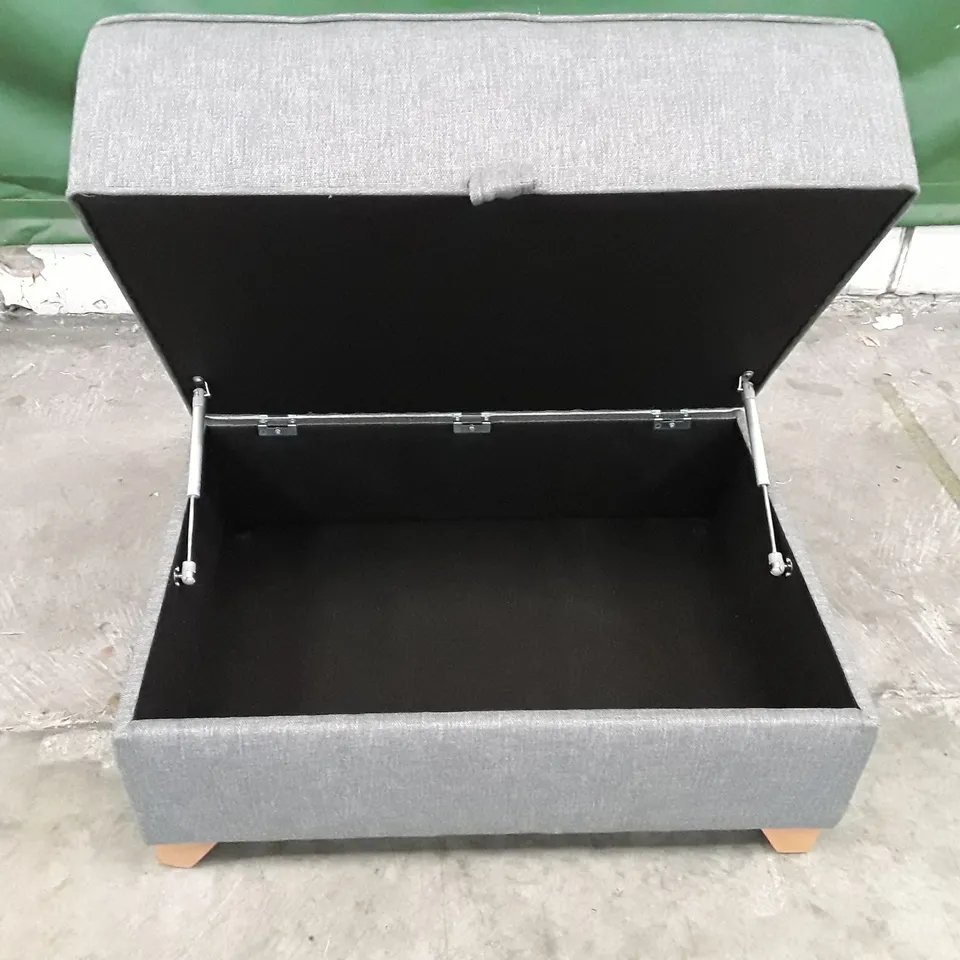 QUALITY DESIGNER FYFIELD STORAGE OTTOMAN - MERCURY FABRIC