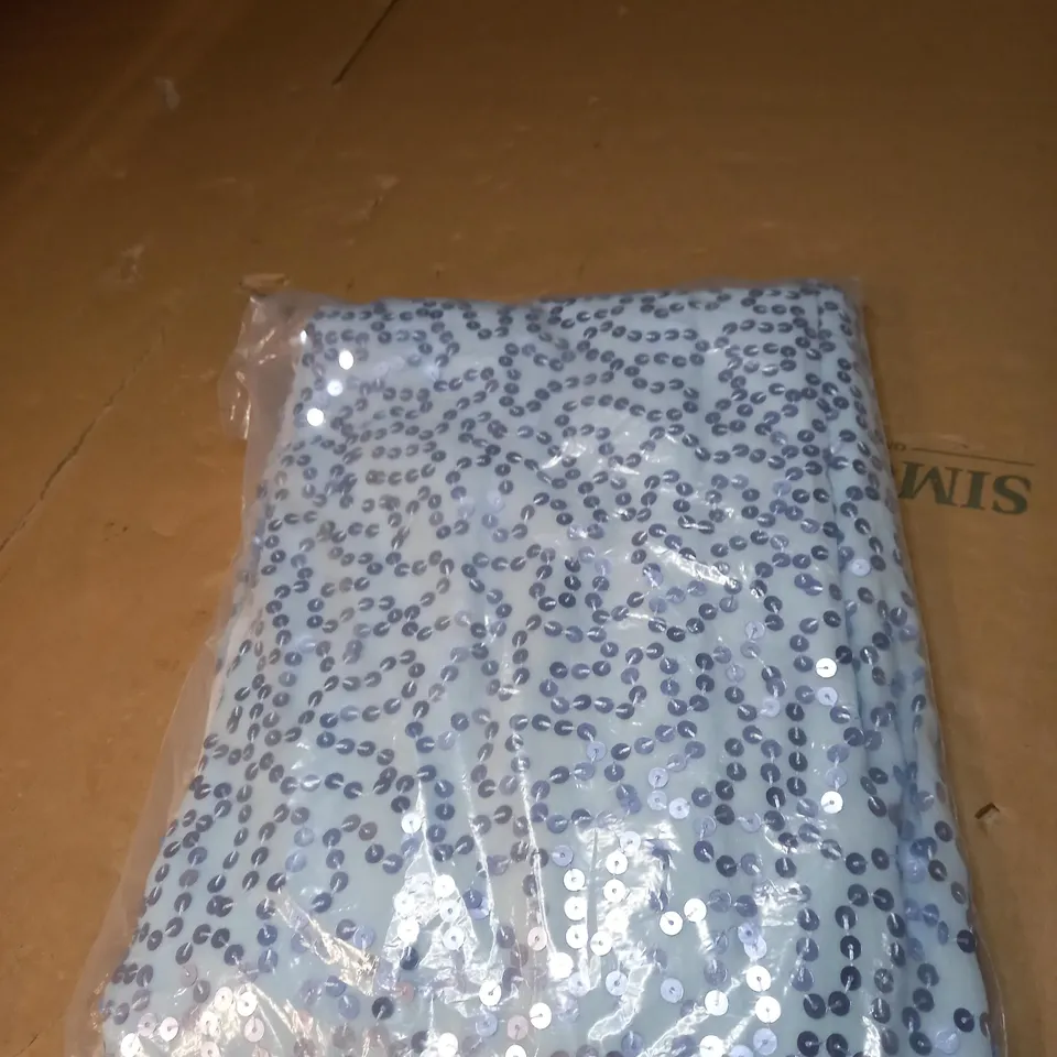 BRIDESMAID OCCASION SEQUIN PLUNGE MIDI DRESS SIZE 12