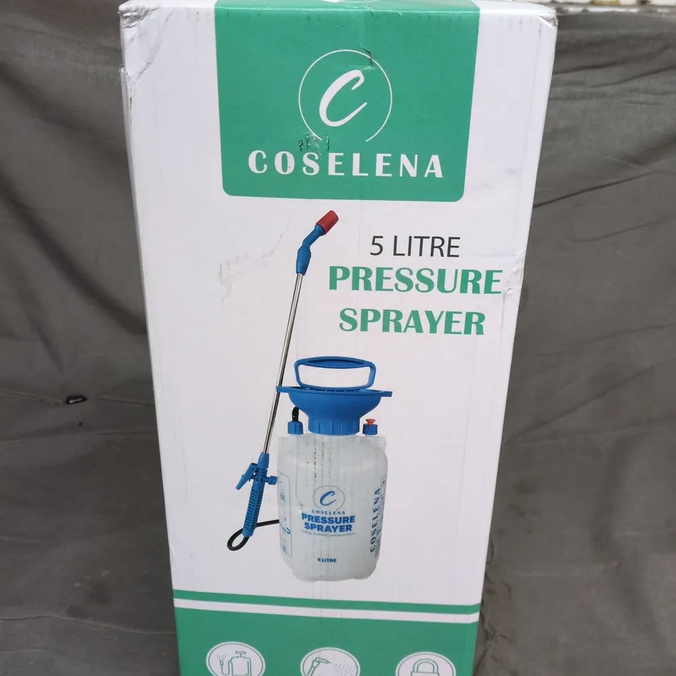 COSELENA 5 LITRE PRESSURE SPRAYER – BOXED