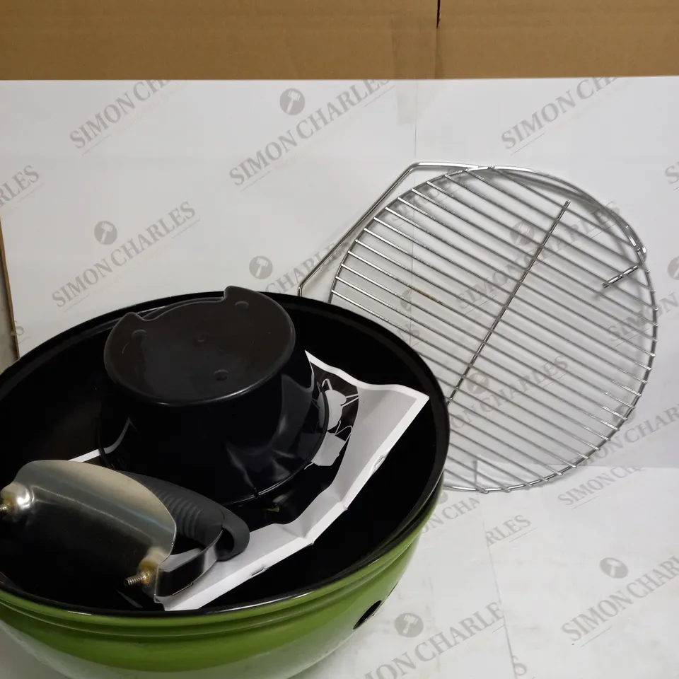 WEBER SMOKEY JOE PREMIUM CHARCOAL BBQ, GRILL, SPRING GREEN 37CM