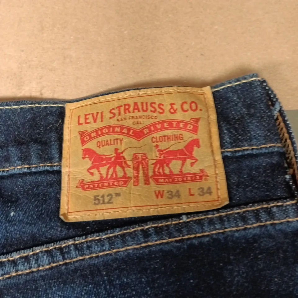LEVI'S 512 JEANS – LEVI STRAUSS & CO, MEN'S DENIM, WAIST 34 INSEAM 34