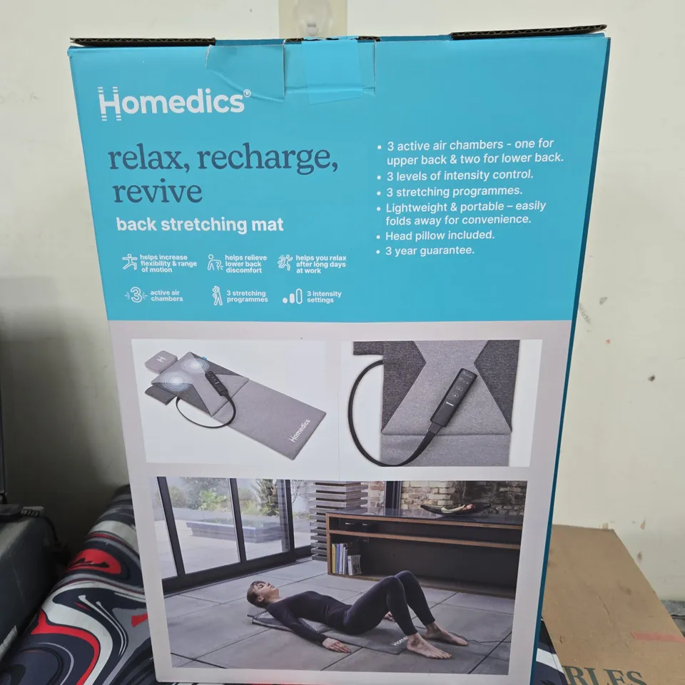 HOMEDICS RELAX, RECHARGE, REVIVE BACK STRETCHING MAT – BOXED
