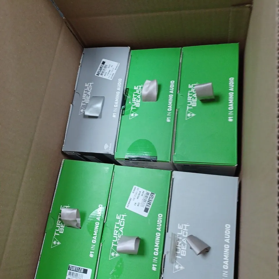 BOX OF 6 ASSORTED TURTLE BEACH HEADSETS 
