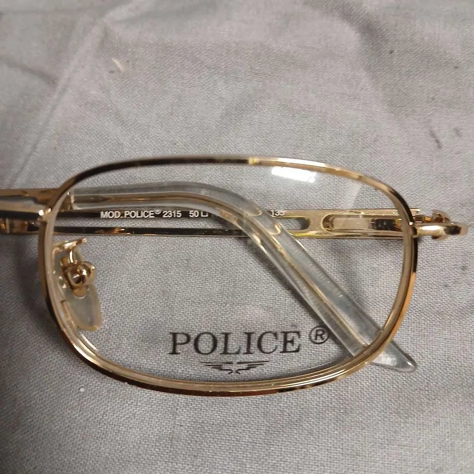 POLICE EYEGLASSES – GOLD-TONE METAL FRAME