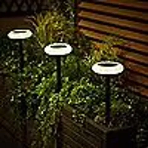 FLOURISH SOLAR GROUND STAKE LIGHT (SET OF 4) WITH REMOTE 