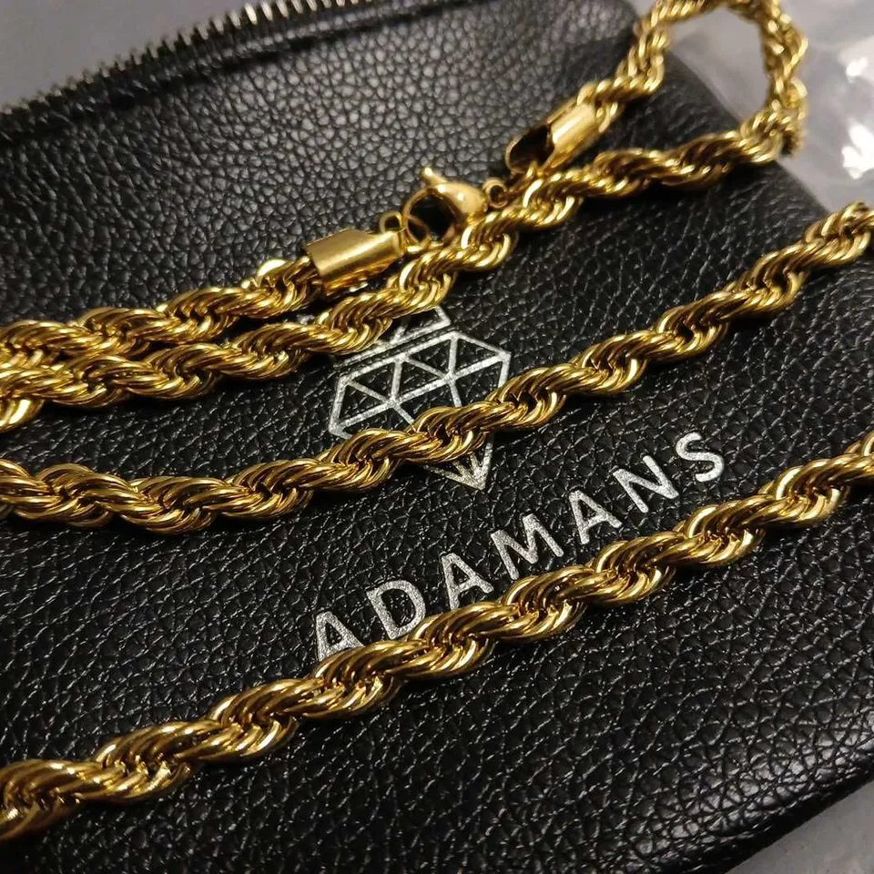 ADAMANS 6MM ROPE CHAIN - GOLD 24