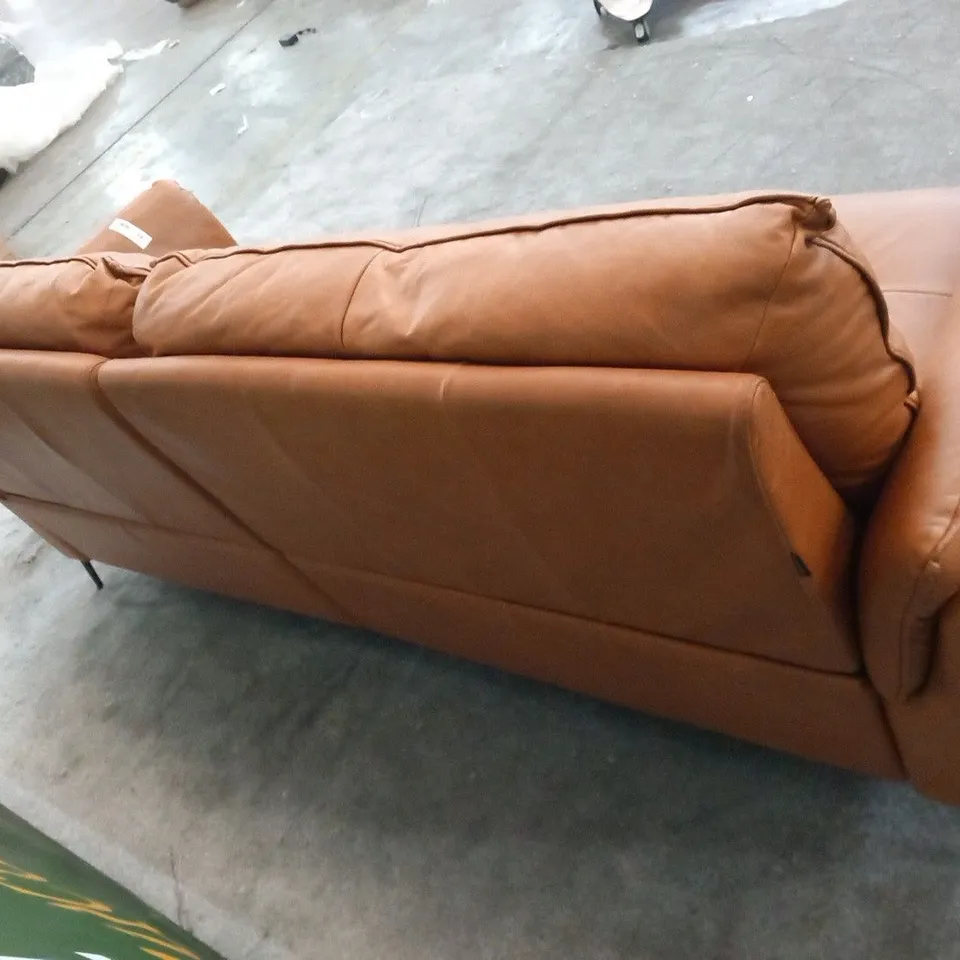 DESIGNER ITALIAN MADE BOLZANO BROWN LEATHER ELECTRIC RECLINING THREE SEATER SOFA