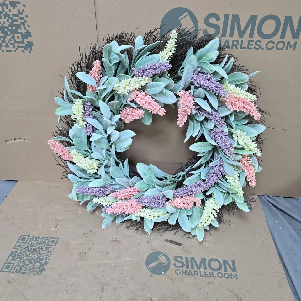 LAMBS EAR SPRING WREATH (61CM)