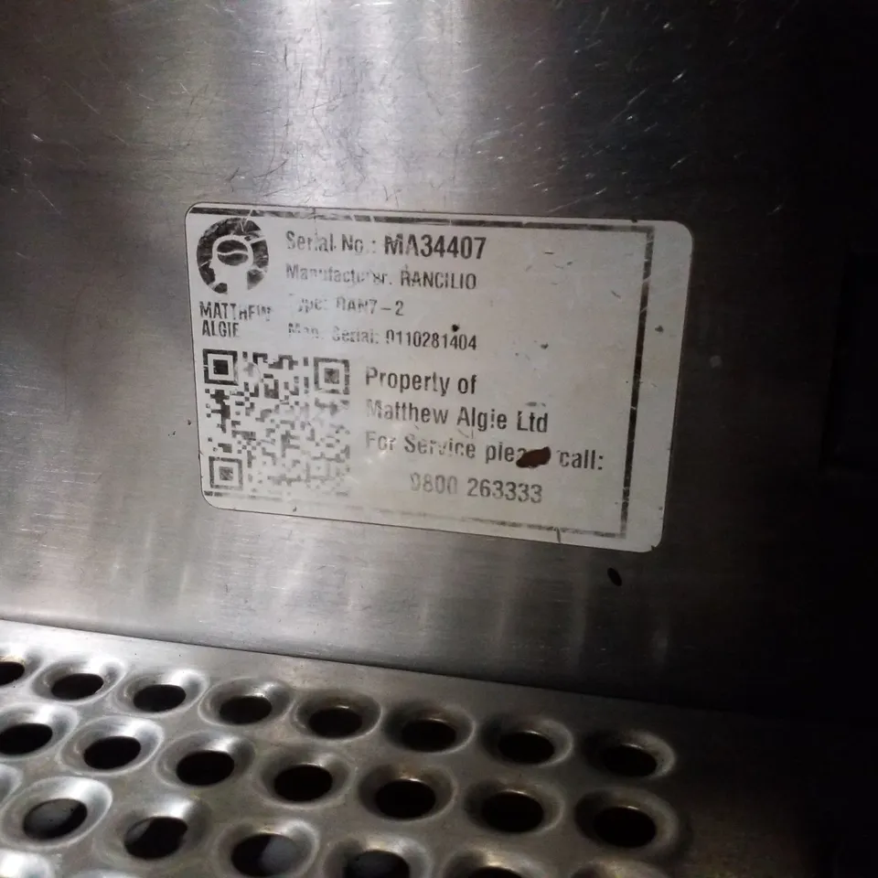 RANCILIO RAN7-2 COMMERCIAL 2 BARRISTA COFFEE MACHINE 