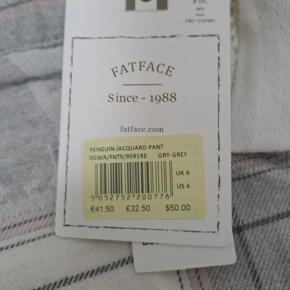 FAT FACE SLEEPWEAR PJ PANTS - UK 8