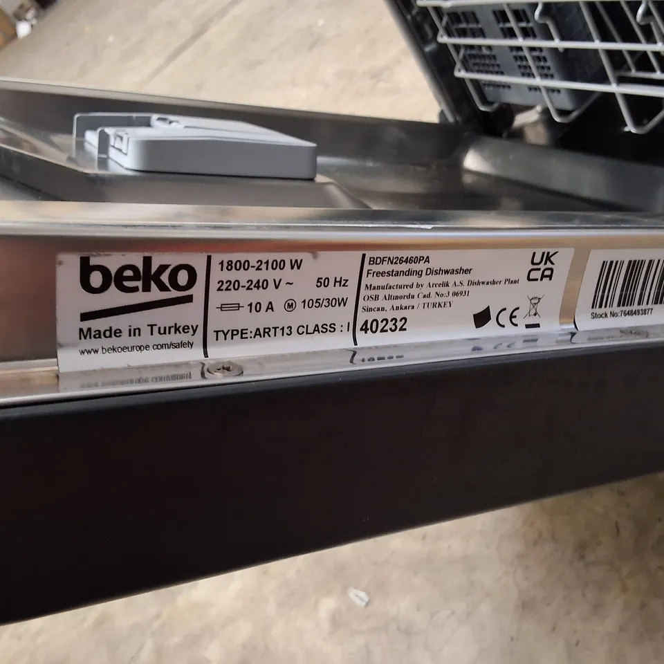 BEKO PRO POWERINTENSE BDFN26460PA FULL-SIZE DISHWASHER - ANTHRACITE