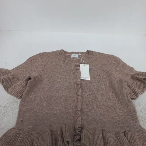 BRAVE SOUL LONDON KNIT CARDIGAN – MINK, UK SIZE L